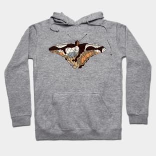 modern abstract butterfly Hoodie